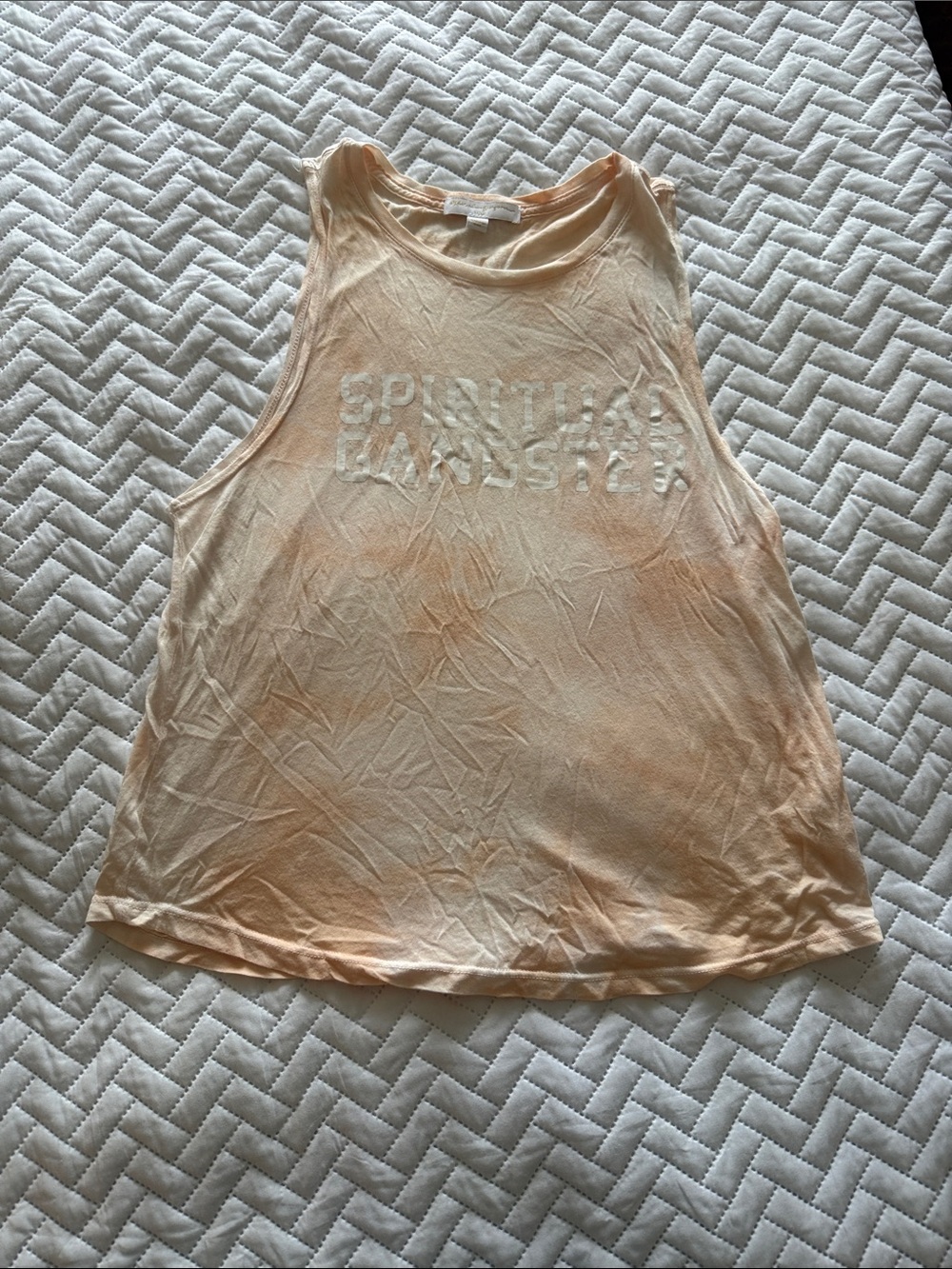 Spiritual Gangster Peach tie dye Graphic logo Tank